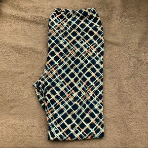 🎁🎁  $    for  $    🎁🎁 NWOT LuLaRoe Teal/Orange Pattern Leggings